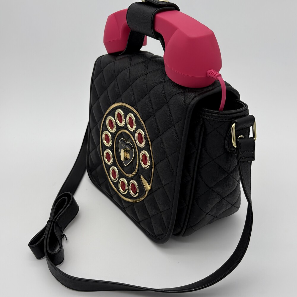 Betsey Johnson Kitsch "Hello Again" Dial Phone Crossbody Purse Bag Y2K - Picture 4 of 12